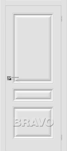Межкомнатная дверь с ПВХ-пленкой Скинни-14 Белая - купить в интернет-магазине Diopt.ru