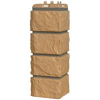 Угол наружный Grand Line Колотый камень Design Песочный со швом RAL 7006 392х153х153 мм