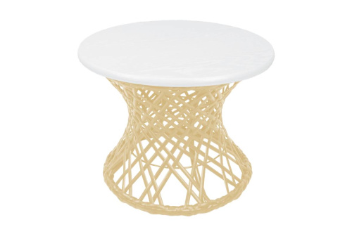 Стол Бонго мини бежевый, диаметр 0,40 м - купить в интернет-магазине Diopt.ru