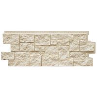 Фасадная панель Grand Line Дикий камень Classic Молочный 978х388 мм