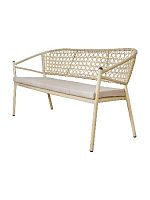 Диван Латте двухместный с подушкой, бежевый