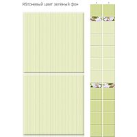 Стеновая панель ПВХ Кронапласт Unique Яблоневый цвет зелёный фоновая 2700х250 мм