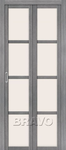 Межкомнатная складная дверь с Эко шпоном Твигги V4 Grey Veralinga - купить в интернет-магазине Diopt.ru