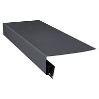 Планка околооконная для фасадных панелей Grand Line Я-Фасад Графит 3000х230х75 мм