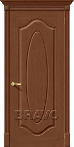 Межкомнатная шпонированная дверь Аура ПГ орех - купить в интернет-магазине Diopt.ru