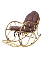 Кресло-качалка Элит разборное бежевое, подушка Какао