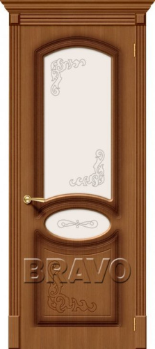 Межкомнатная шпонированная дверь Стандарт Азалия ПО орех - купить в интернет-магазине Diopt.ru