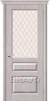 Межкомнатная дверь из Массива М5 со стеклом белый воск