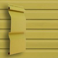 Сайдинг виниловый Grand Line Amerika Slim D4 Корабельный брус Кремовый 3000х203 мм