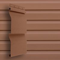 Сайдинг виниловый Grand Line Amerika Slim D4 Корабельный брус Темно-бежевый 3000х203 мм