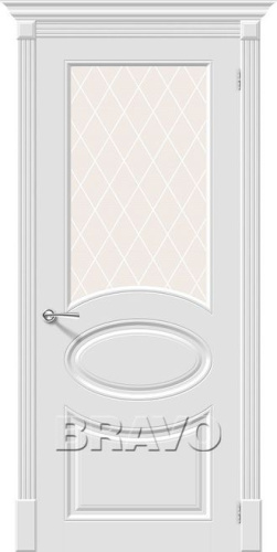 Межкомнатная окрашенная дверь Скинни-21 Whitey - купить в интернет-магазине Diopt.ru