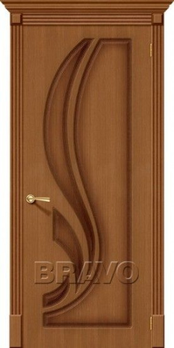 Межкомнатная шпонированная дверь Стандарт Лилия ПГ орех файн-лайн - купить в интернет-магазине Diopt.ru