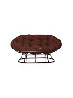 Диван МАМАСАН без ротанга коричневое, коричневая подушка