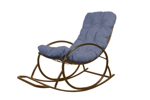 Кресло-качалка Овал коричневое, серая подушка - купить в интернет-магазине Diopt.ru