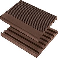 Универсальная полнотелая ступень Art Deco 345*22*3000 Темно-коричневый