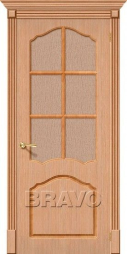 Межкомнатная шпонированная дверь Стандарт Каролина ПО дуб - купить в интернет-магазине Diopt.ru
