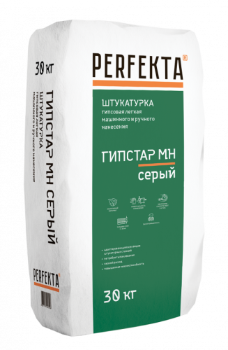 Штукатурка гипсовая Гипстар МН серый, 30 кг - купить в интернет-магазине Diopt.ru