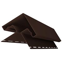 Угол наружный для фасадных панелей Grand Line Я-Фасад Темный дуб 3000х75х75 мм