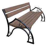 Скамья "Шарики" 2  метра, пропитка масляным антисептиком