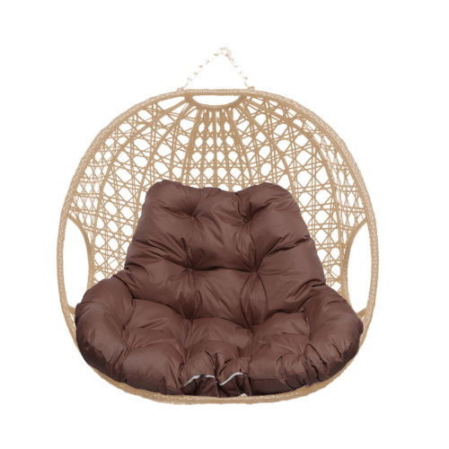 Подвесное кресло ДЛЯ ДВОИХ ЛЮКС, с ротангом, бежевое, коричневая подушка (БЕЗ СТОЙКИ) - купить в интернет-магазине Diopt.ru Подвесное кресло ДЛЯ ДВОИХ ЛЮКС, с ротангом, бежевое, коричневая подушка (БЕЗ СТОЙКИ) - купить в интернет-магазине Diopt.ru