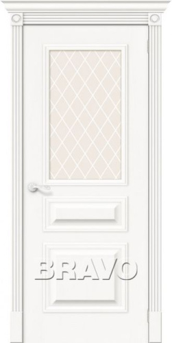 Межкомнатная шпонированная дверь Вуд Классик-15.1 Whitey - купить в интернет-магазине Diopt.ru