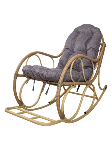 Кресло-качалка Элит разборное бежевое, подушка Пепел - купить в интернет-магазине Diopt.ru