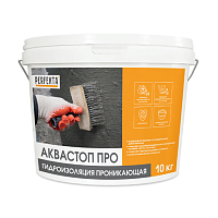 Гидроизоляция цементная проникающая для уплотнения структуры бетона Аквастоп Про, 10 кг