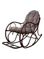 Кресло-качалка Элит разборное коричневое, подушка Пепел