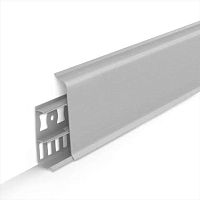 Плинтус Идеал (IDEAL) 85 мм коллекция "Deconika" 002 Светло-серый