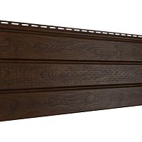 Софит Ю-Пласт Pro под дерево с центральной перфорацией Орех темный