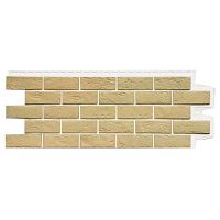 Фасадная панель Grand Line Состаренный кирпич Design Plus Ваниль с белым швом 995х390 мм