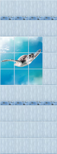 Стеновые ПВХ панели фотопечать Мореман черепаха 3 узор - купить в интернет-магазине Diopt.ru