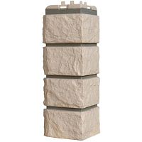 Угол наружный Grand Line Колотый камень Design Бежевый со швом RAL 7006 392х153х153 мм