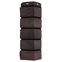 Угол наружный Grand Line Состаренный кирпич Design Plus Кофе с черным швом 390х120х120 мм