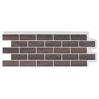Фасадная панель Grand Line Состаренный кирпич Design Plus Кофе с белым швом 995х390 мм