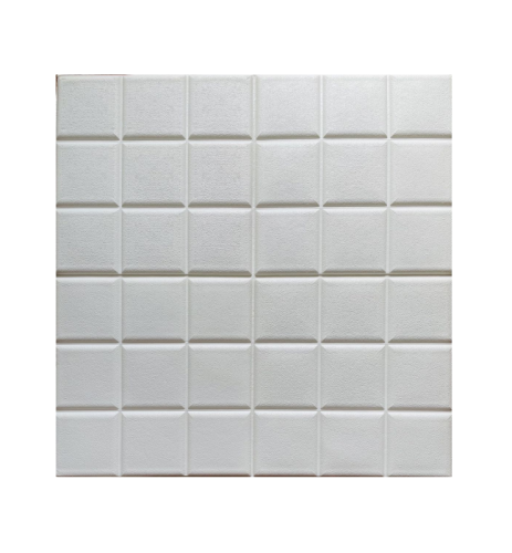 Самоклеящиеся 3D панели DeKOR panel Белые квадраты на Diopt.ru